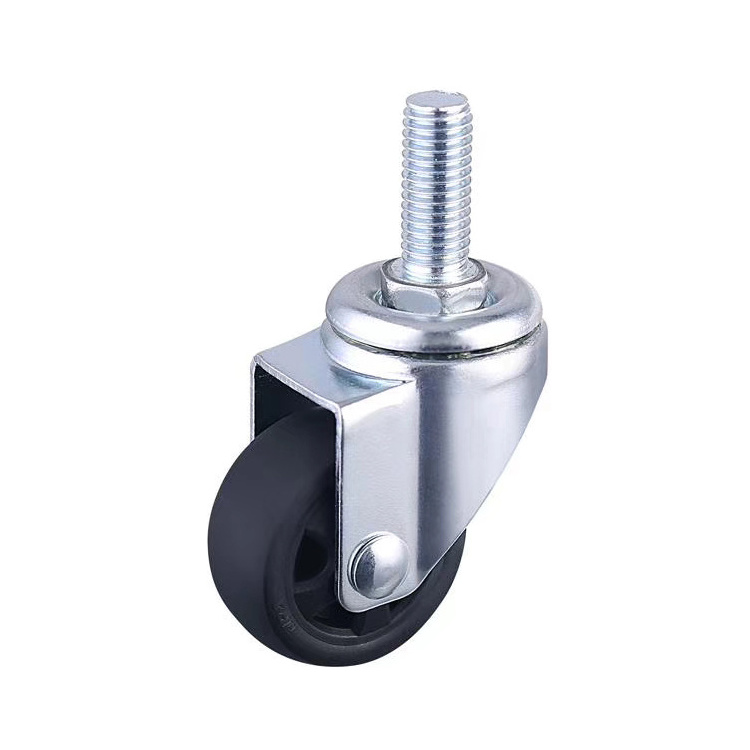 1 inch Light Duty TPE M6 Threaded Screw Cabinet Caster Wheel