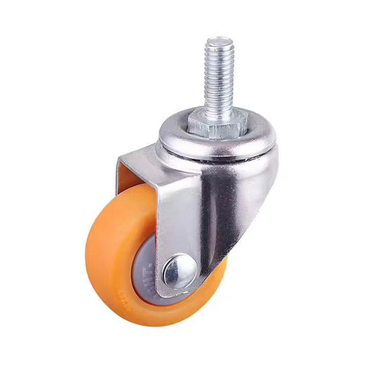 1 inch Light Duty TPE M6 Threaded Screw Cabinet Caster Wheel