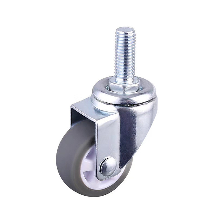 1 inch Light Duty TPE M6 Threaded Screw Cabinet Caster Wheel