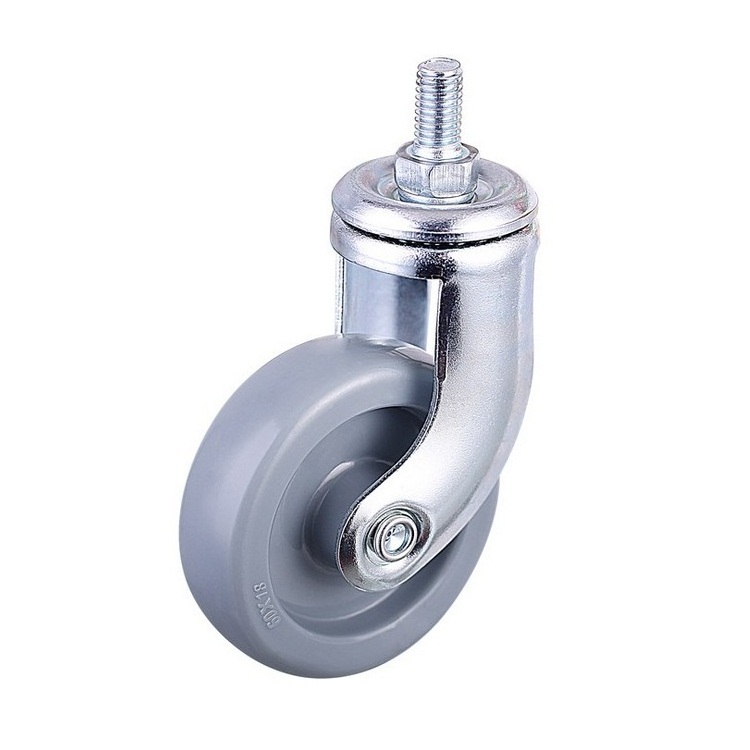 60x18mm Threaded Screw Swivel Rollerblade Office Chair Caster Wheels