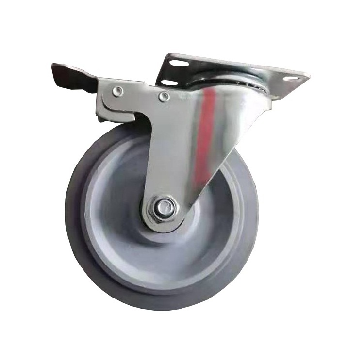 5inch Plate Swivel Locking TRP Trolley Castor Wheel