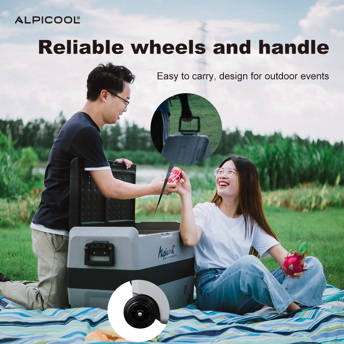 Alpicool T60 mini freezer car fridges 12v mini refrigerator car small fridge Portable cold fridge box