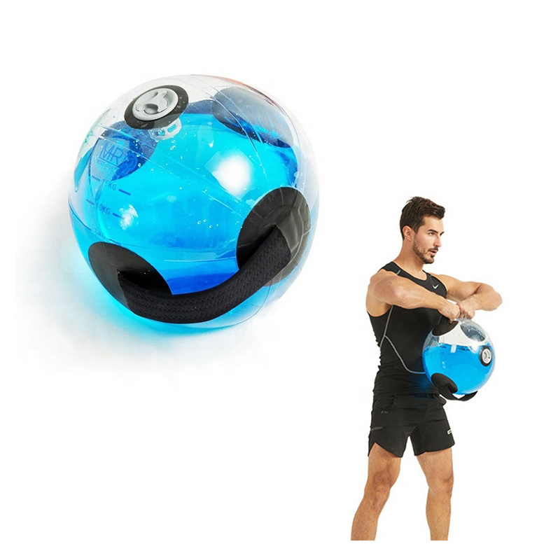 Portable Adjustable Weightlifting Exercise PVC Water Injection Fitness Aqua Bag Sports Fitness Kettlebell for Training Balance