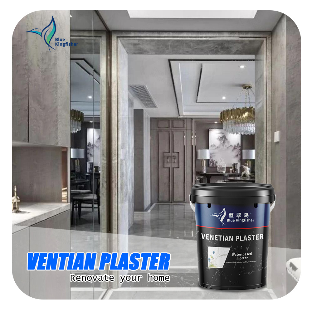 High Gloss Stucco Veneziano Decorative Water Based Wall Texture Paint Wall Waterproof Venetian Plaster Coating Paint