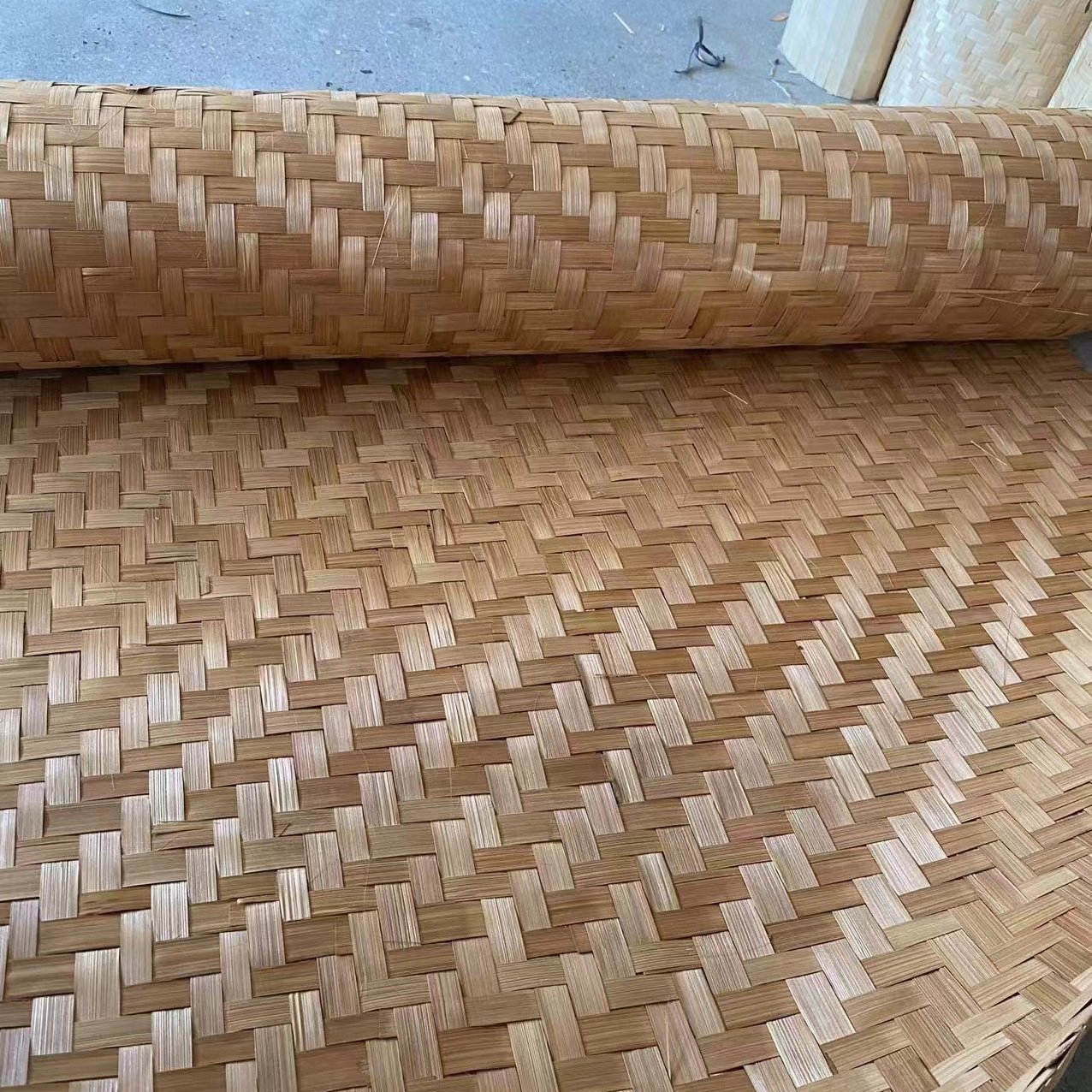 Woven Roll Mat Natural Bamboo Veneer Sheet Rolls Plywood Wall Covering Ceiling Ppanels From Vietnam