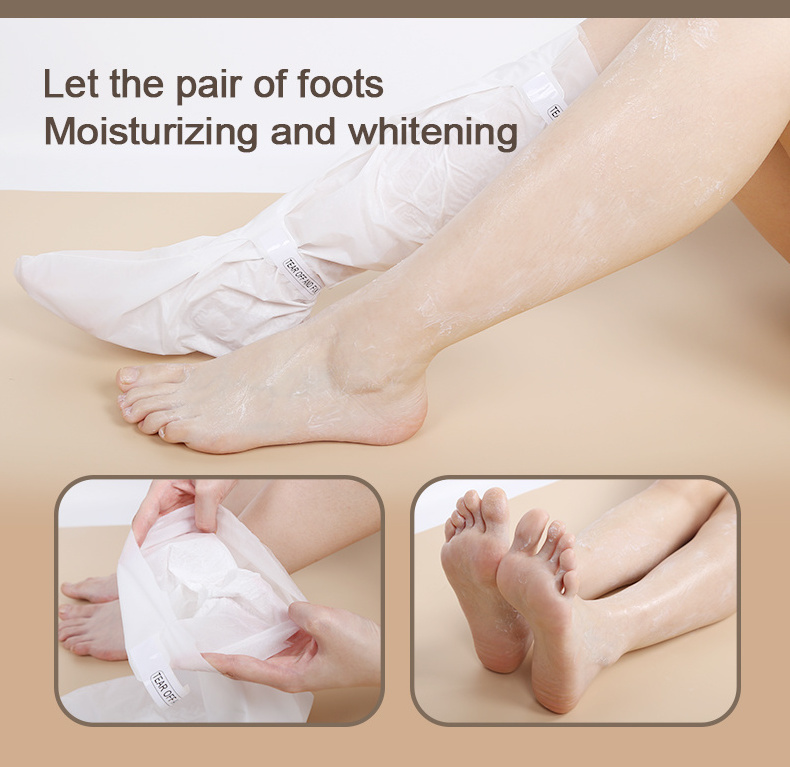 Moisturising Foot Leg Masking Sheet Socks Long Pedicure Kit Disposable Feet Care