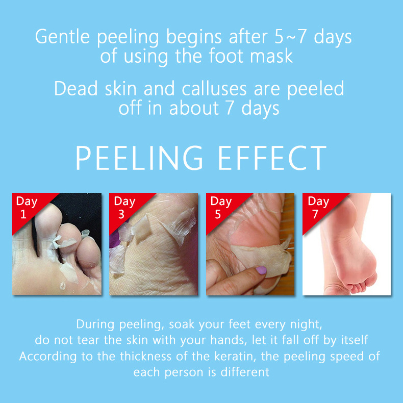 High quality private label moisturizing exfoliating baby peeling foot mask