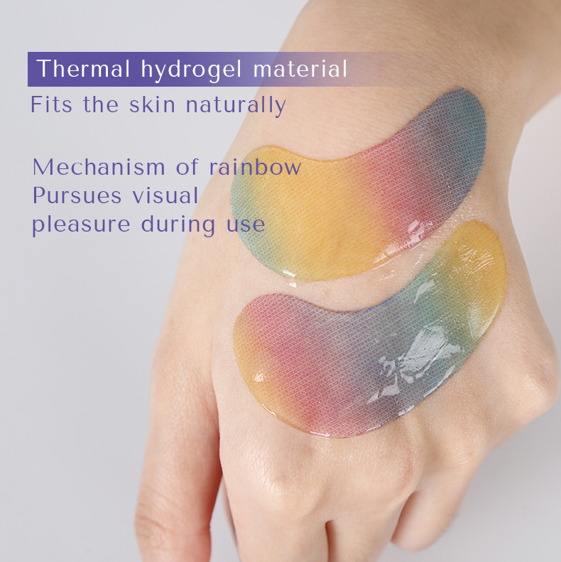 Hot Selling Custom Personalised Sleep collagen Rainbow Under Eye Mask Hydro Gel  For Women