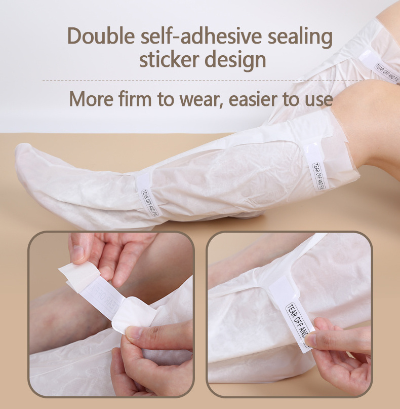 Moisturising Foot Leg Masking Sheet Socks Long Pedicure Kit Disposable Feet Care