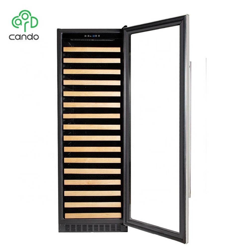 Candor Compossed Wine Cooler Cellar Wine Refrigerator and Champagne Custom 166 Bottles LED Temperature Display Cabinet Electric