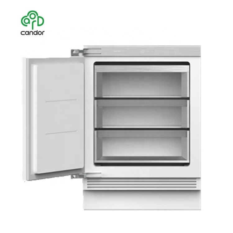 Candor custom 106L freezer and 135L fridge small built in integrated fridge freezer home appliance