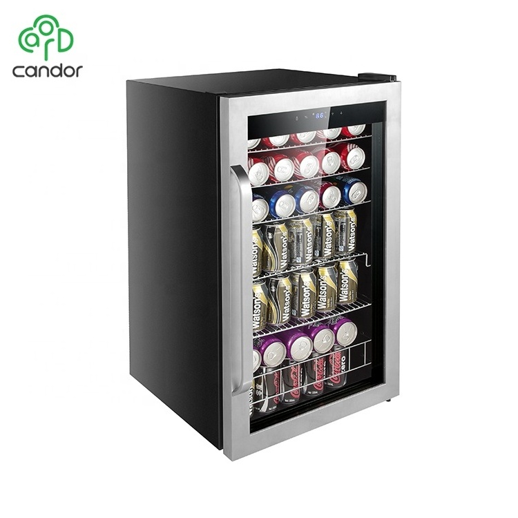 95L Compressor Under Counter Fridge Mini Bar/Beverage Cooler/ Display fridge/Drinks Cooler