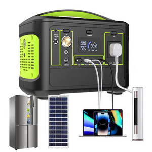 Hot sales 153600mAh 500W 600W Solar portable power generator 110V/220V AC solar energy system with USB solar generators