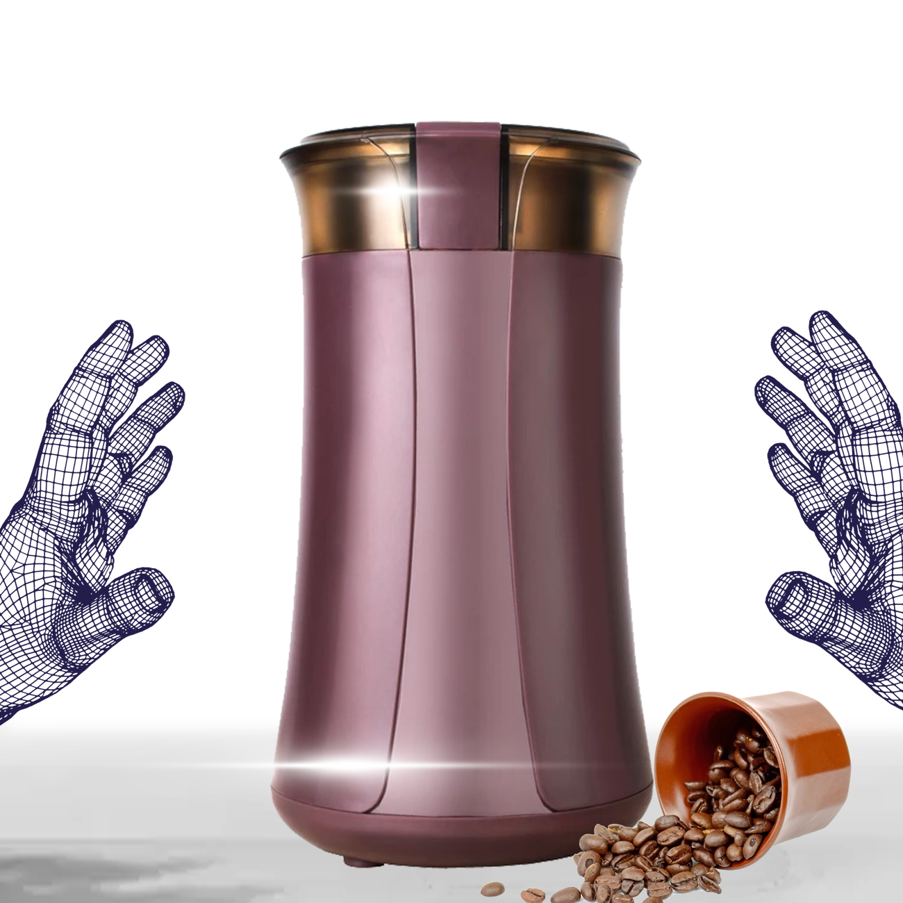 Portable Mini Automatic Coffee Bean Grinder with Hand Maker Small Electric Coffee Grinder Machine