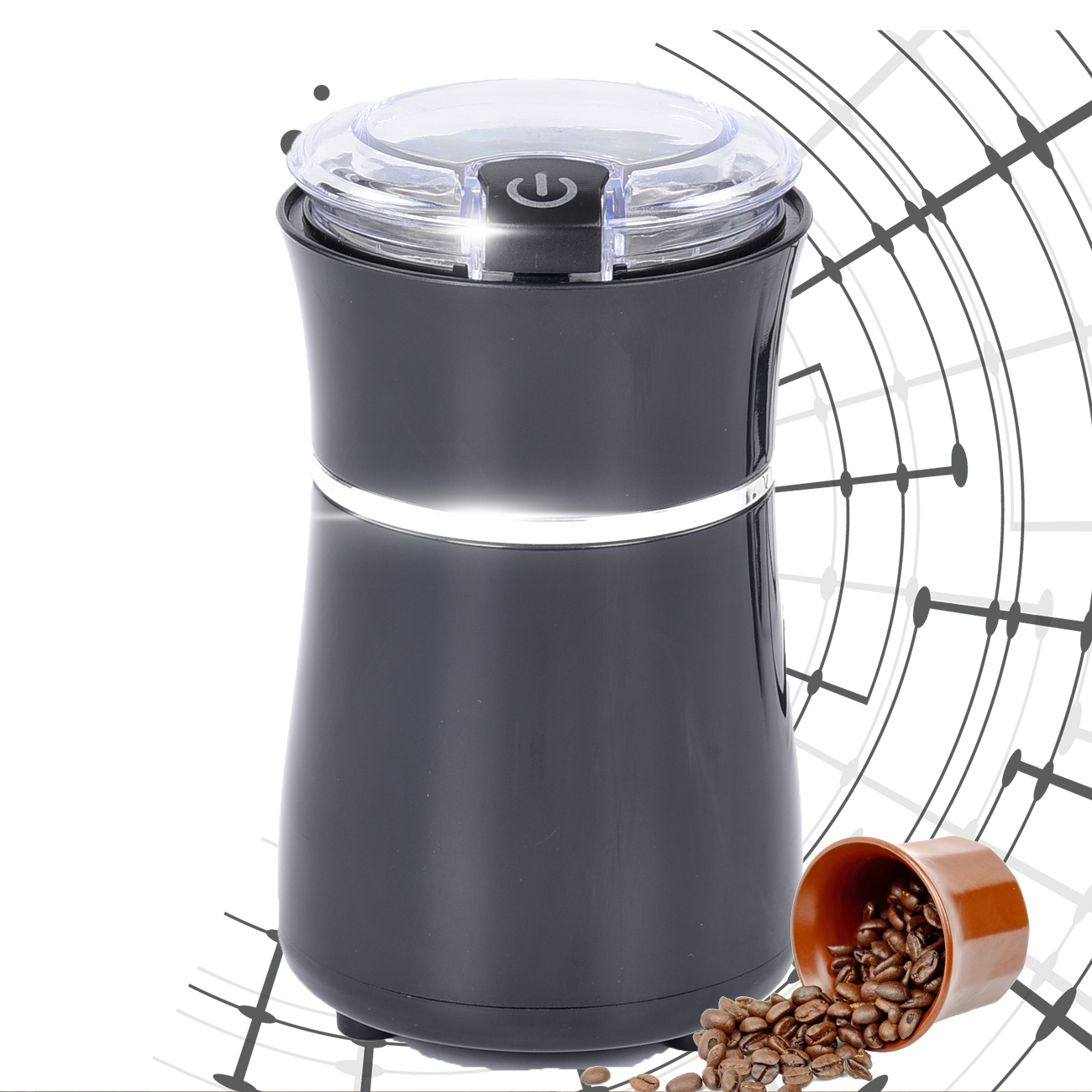 Portable Stainless Steel Nuts Beans Grains Grinders Multifunctional Electric Coffee Grinders Home Office Use