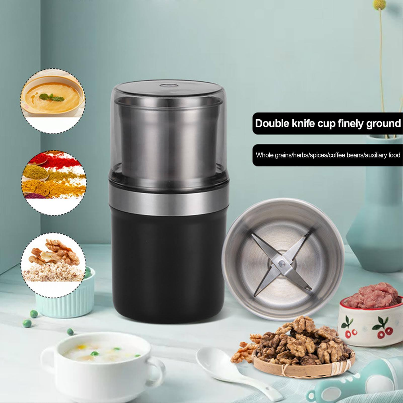 portable coffee grinder electric coffee grinding machine pill crusher grinder