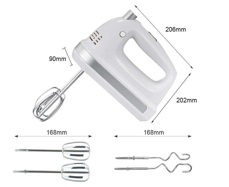 Low Noise kitchen food mixer 5 speed hand baking mixer high quality handmixer