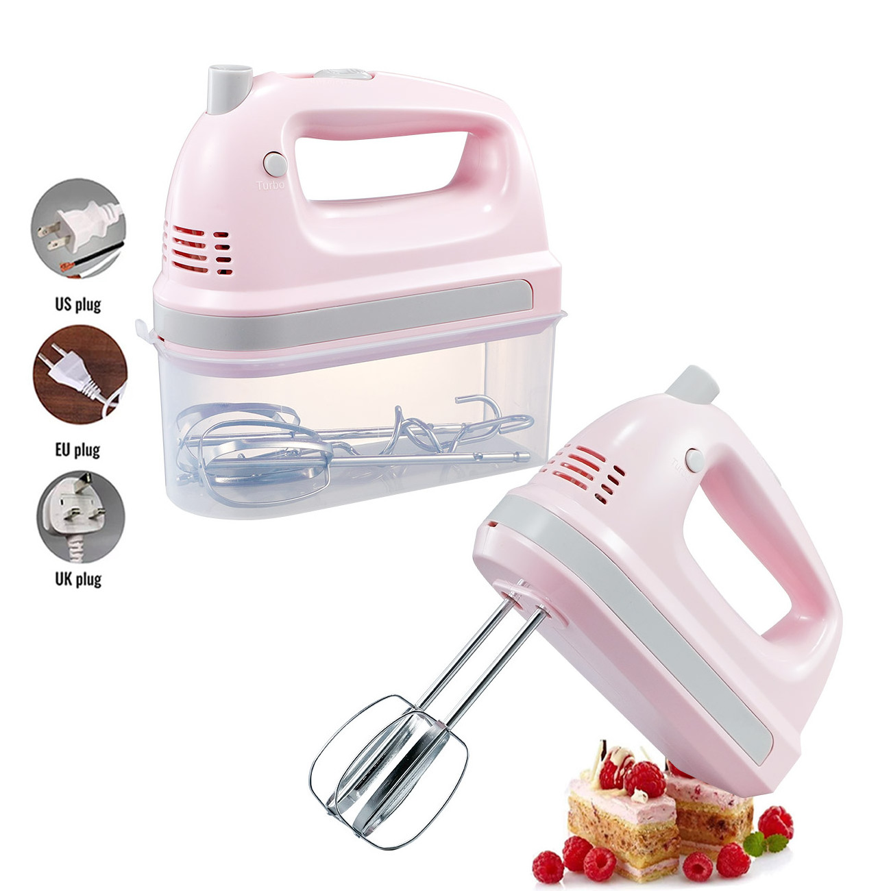 Low Noise kitchen food mixer 5 speed hand baking mixer high quality handmixer