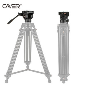 Aluminum tripod fluid head Cayer K3 hot selling fluid head video tripod with Horizontal Angle 360 degree