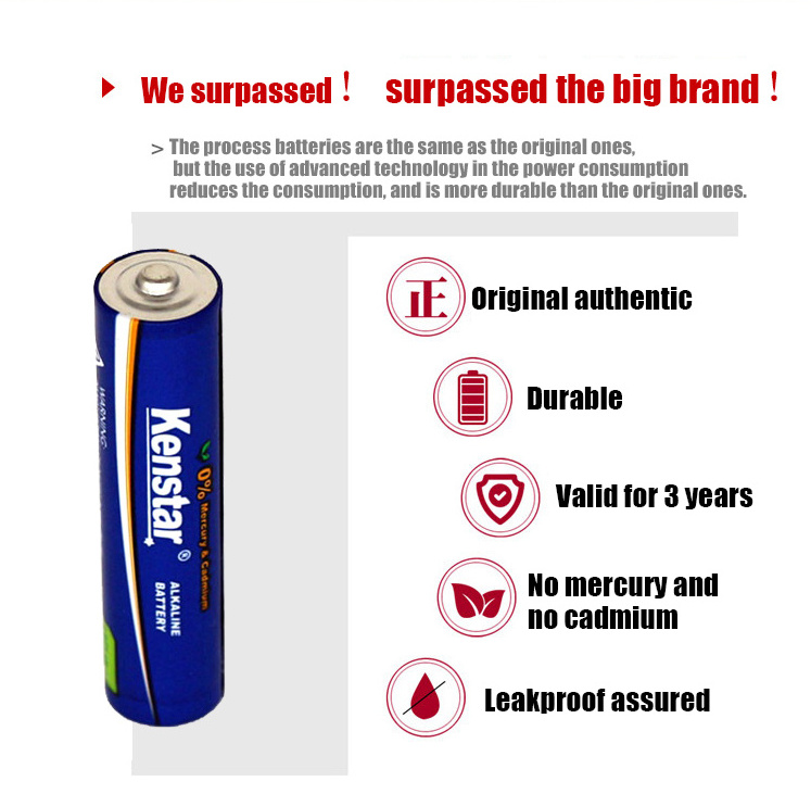 Hot Sell China Factory Dry Cell Batteries AM3 Ultra 2200mah Alkaline 1.5V LR6 AA Battery long duratin