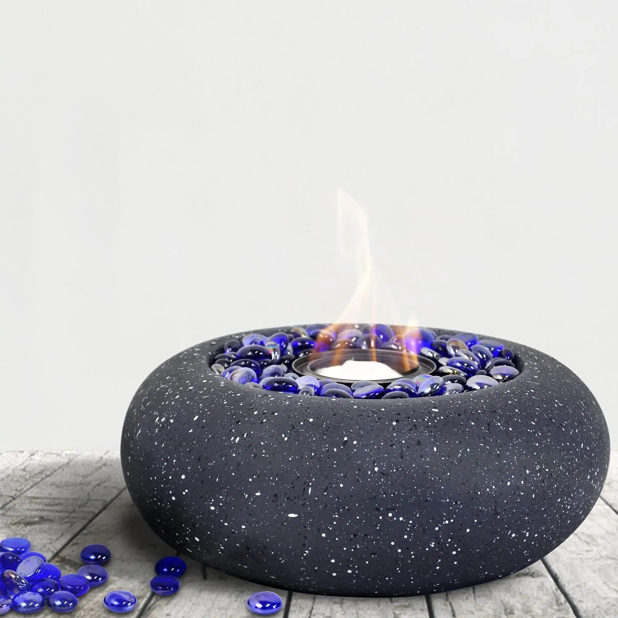 11-inch Portable fire Pit, Tabletop Fireplace fire Bowl Use Iso-Propyl Alcohol as Fuel. Clean-Burning Bio Ethanol Firepit