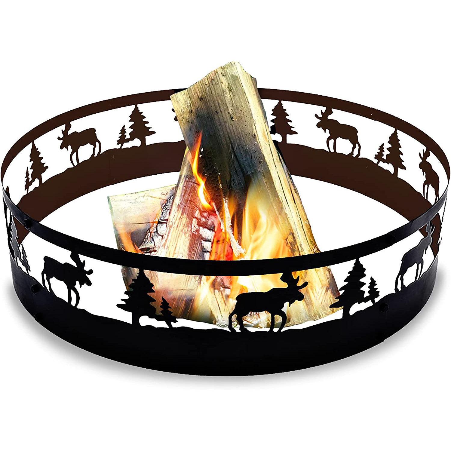 New Launch Large Round Fire Rings for Outdoors Wood Burning Fire Ring Insert Heavy Duty Camping Fire