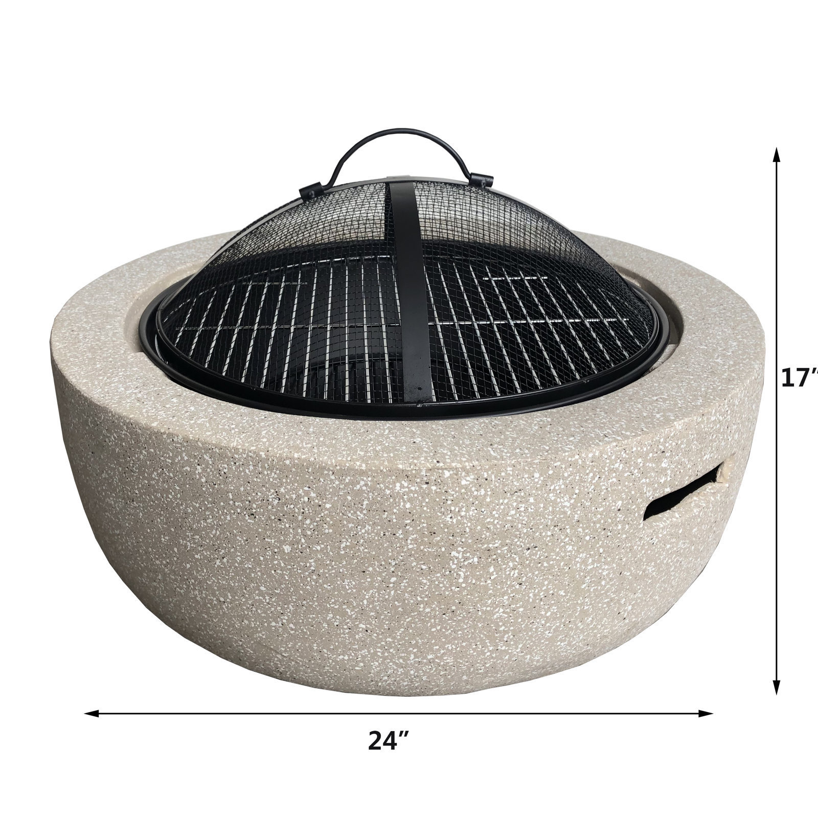 Factory Direct  Garden Fire Pit with fire poker stick Wood Burning MgO Fire Pit for Courtyard