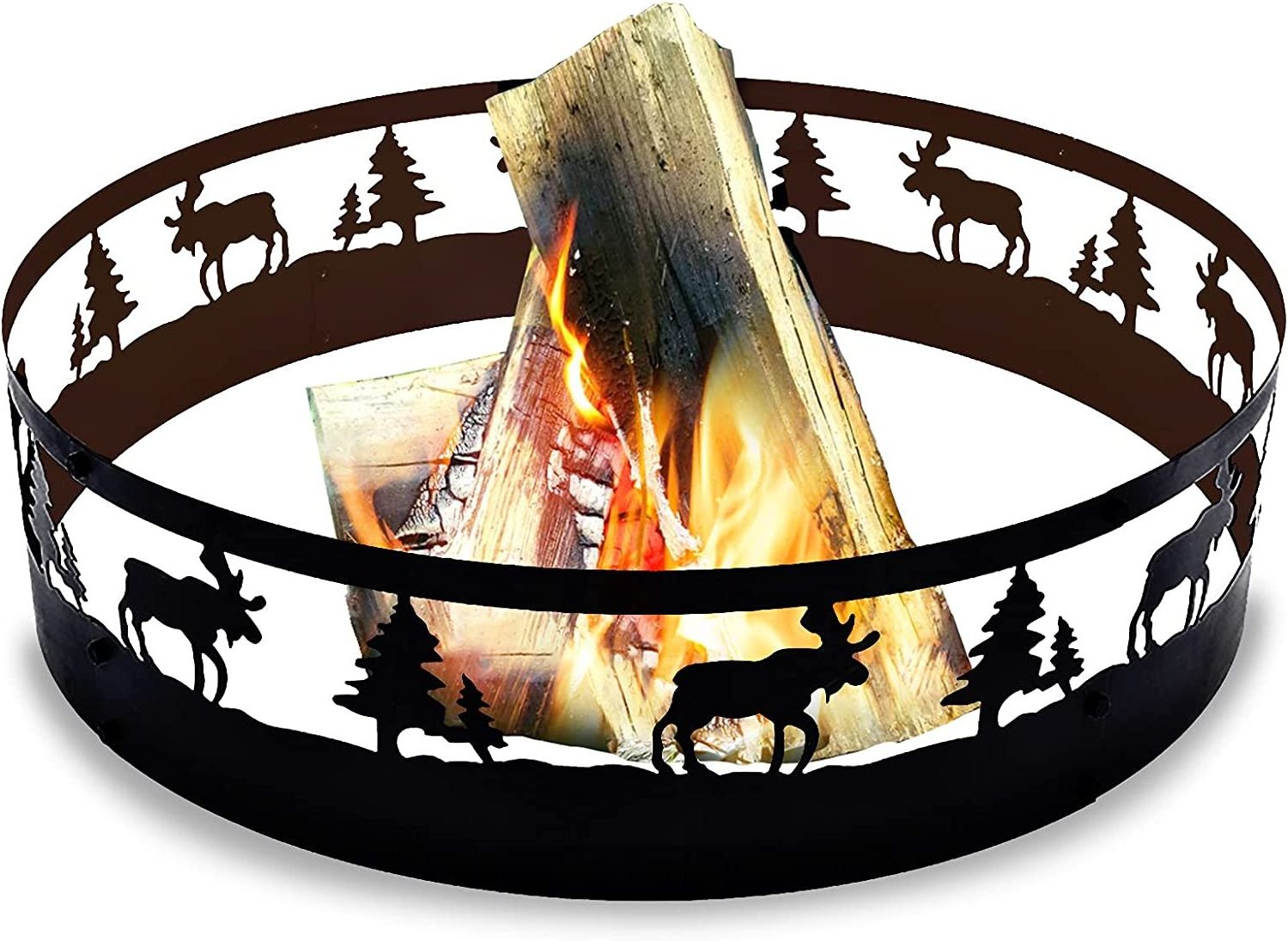 New Launch Large Round Fire Rings for Outdoors Wood Burning Fire Ring Insert Heavy Duty Camping Fire