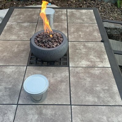 10 inches Artificial Gray Pipestone Patio Tabletop Fireplace