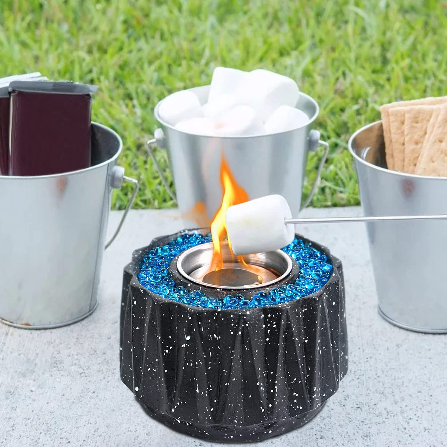 Table Top Fire Pit Bowls, Smores Maker Fire Pit, Table Top Mini Rubbing Alcohol Tabletop Fireplace For Indoor, Outdoor