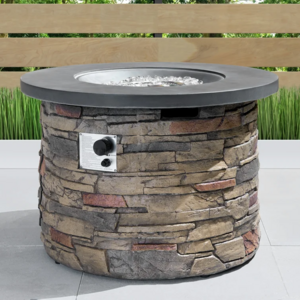 Round Shape Dia  35''  Propane Outdoor Gas Fire Pit Table For Outdoor Heater