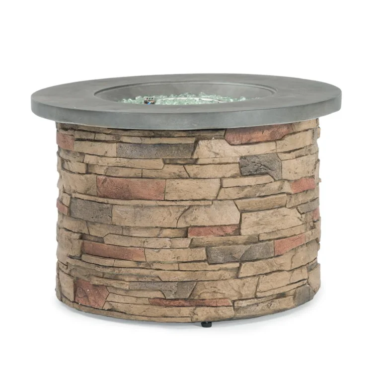 Round Shape Dia  35''  Propane Outdoor Gas Fire Pit Table For Outdoor Heater