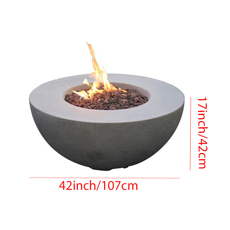 42inch Bowl Round Outdoor MGO Gas Fire Pit Table For Outdoor Heater