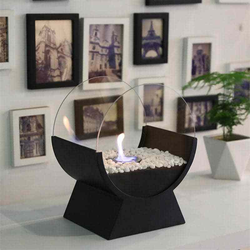 New Release Indoor Bio Ethanol Tabletop Fireplace Metal Structure Table Top Fire Place for Patio