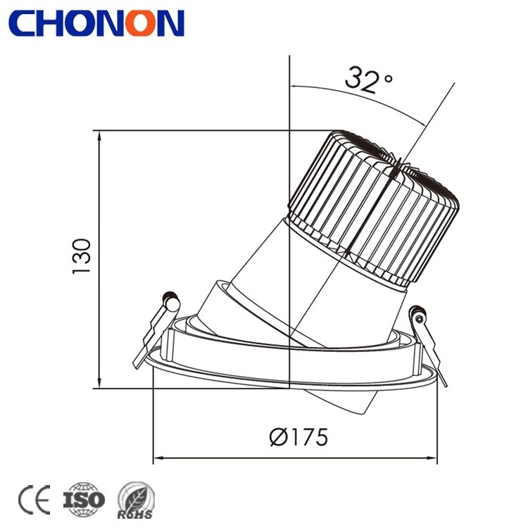 CHONON 6 Inch 15W Retrofit Good Offer Fixture COB Recessed LED Downlight