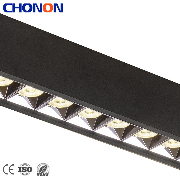 High Efficiency Quality Aluminum Recessed Black LED Linear Office Ceiling Light