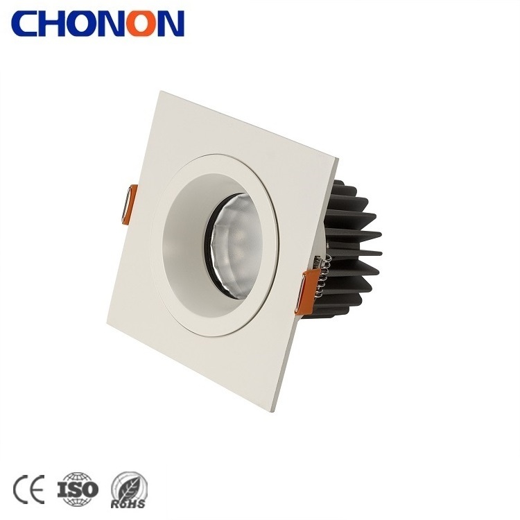 Customized Commercial Light Led COB Chip Anti-Glare Recessed Square 10W Downlights