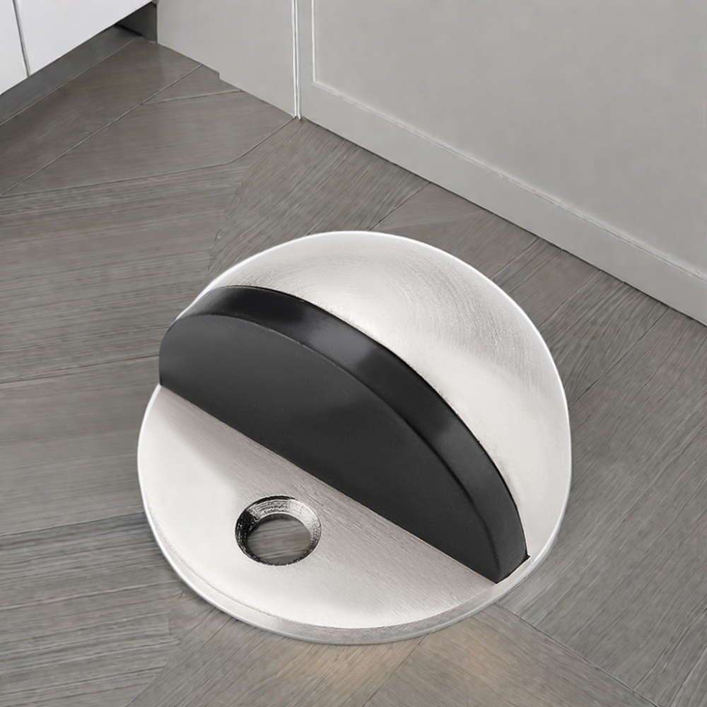 Floor Mounted Door Stops Stopper With Round Base Rubber Sound Dampening Door Stop Bumper Wall Protector Door Stopper