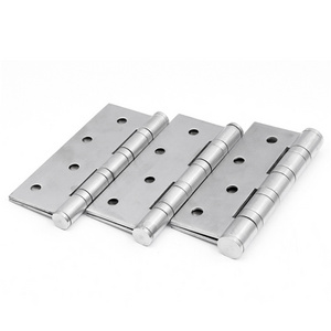 Factory Wholesale 4 Inch Fire Rated SS Hinges 4 Ball Bearing 201 Stainless Steel Wooden Door Window Hinge