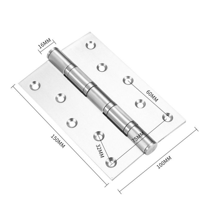 Hardware accessory 4 inch Stainless Steel iron metal window spring door hinge flush hinge for wooden door