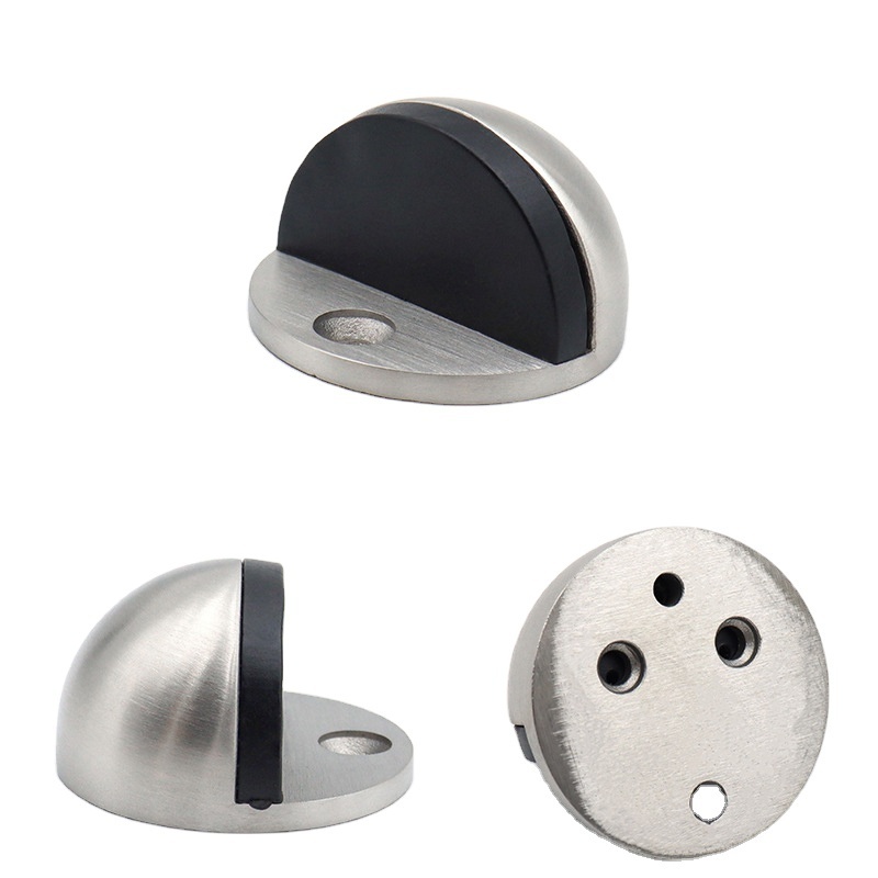 Floor Mounted Door Stops Stopper With Round Base Rubber Sound Dampening Door Stop Bumper Wall Protector Door Stopper