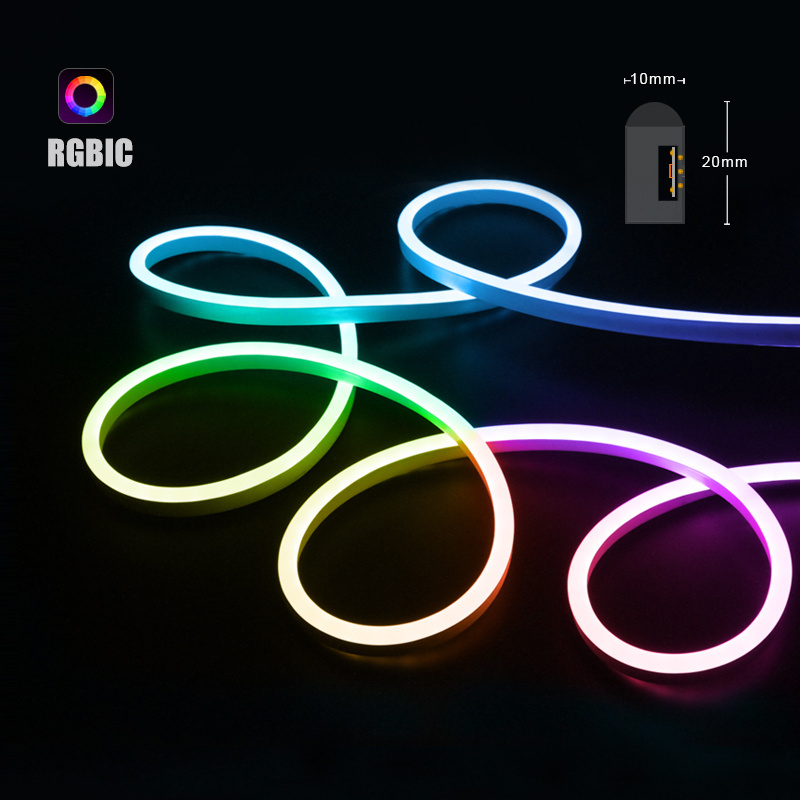 Led Smd 5050 Rgbic Remote Control Waterproof Led Strip Lights AC220V DC24V Decoration Bluetooth Smart Strip Light