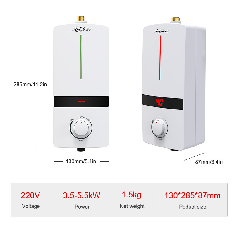 110v small tankless instant hot water wash 220v electric water heater without tank instant shower heater