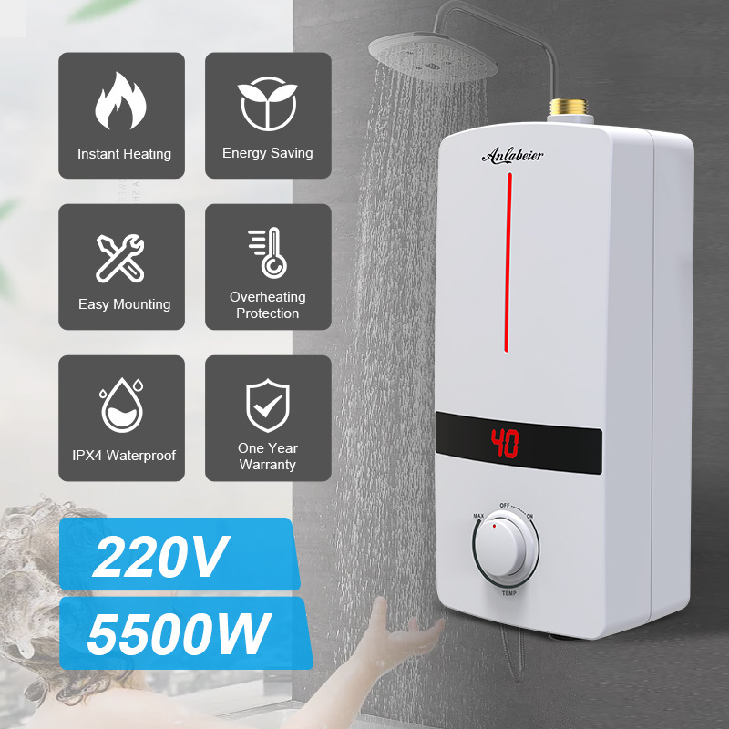 110v small tankless instant hot water wash 220v electric water heater without tank instant shower heater