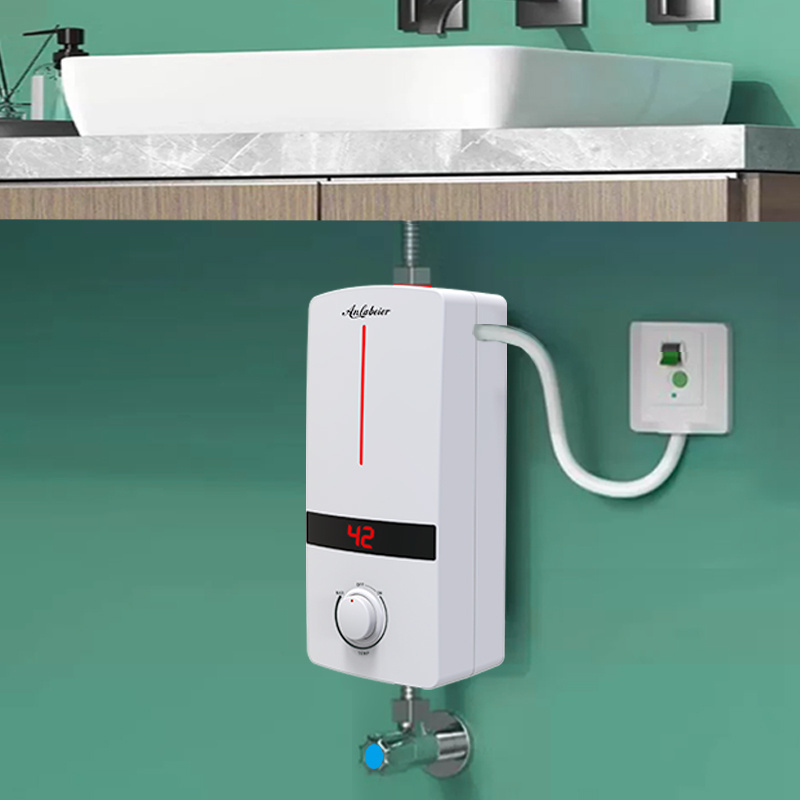 5500w Anlabeier brand factory price wall mounted 110 volt instant small bathroom water heater