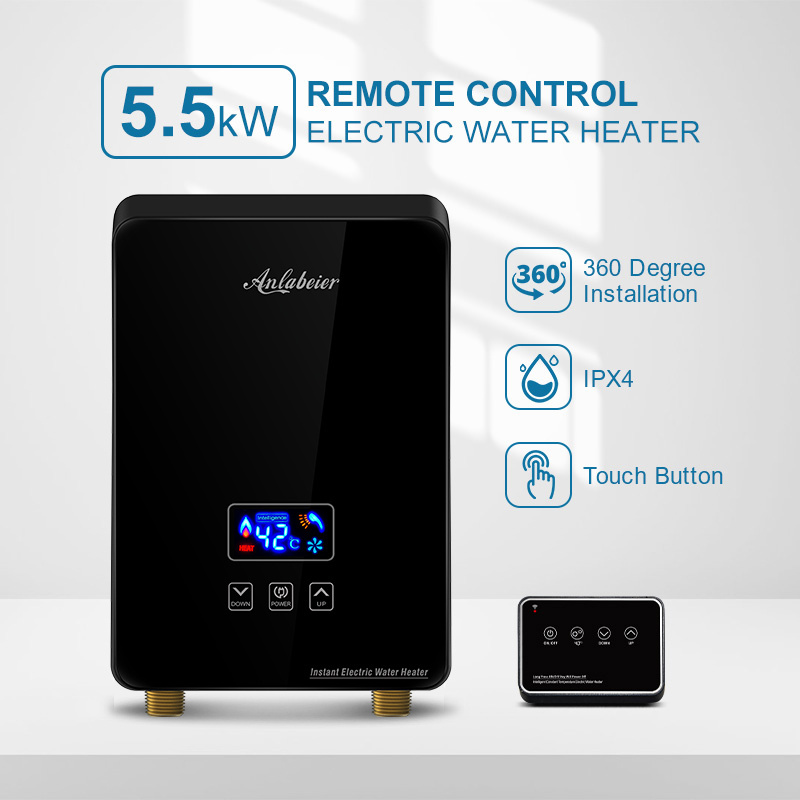 5500w powerful 360 degree installation Household instant kitchen tankless water heater