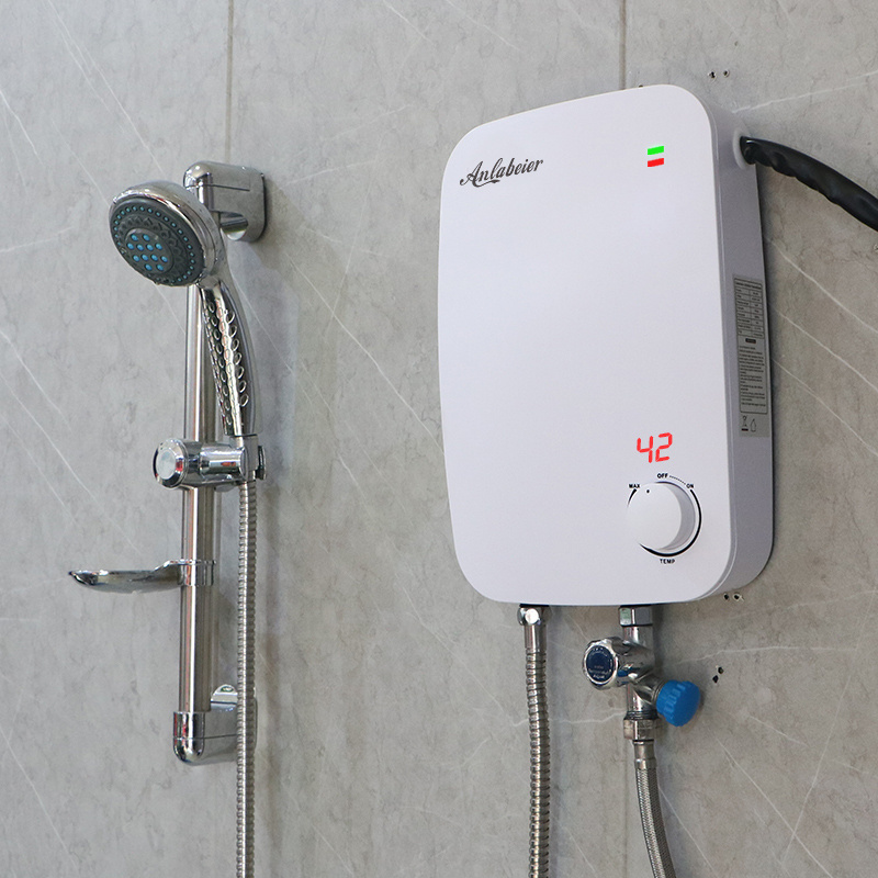 Anlabeier brand 220V 8000W 12000W CE kitchen bathroom mini tankless instant electric shower water heaters