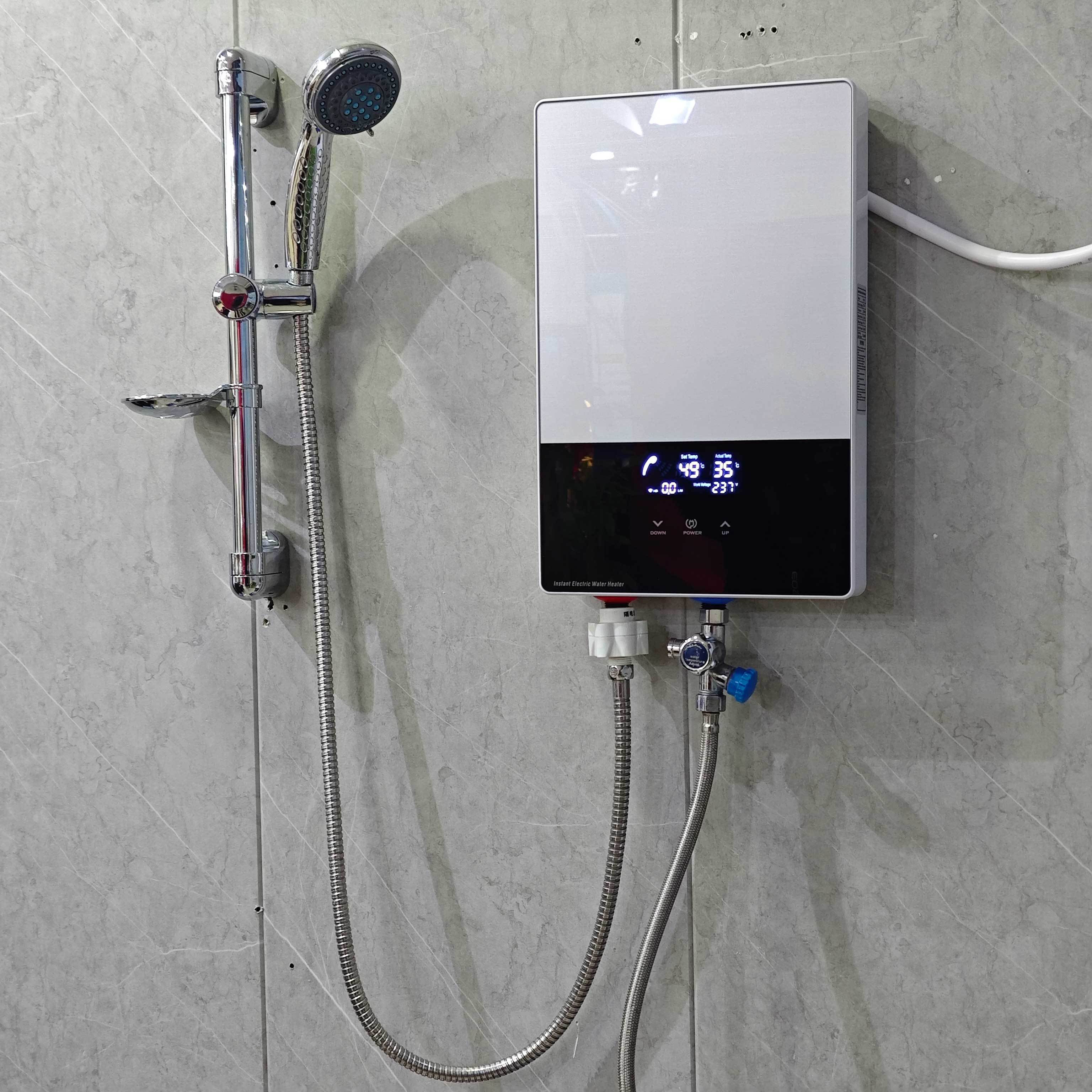 Tuya wifi 8kw OEM high quality kitchen faucet shower set hot shower instat water heater electric