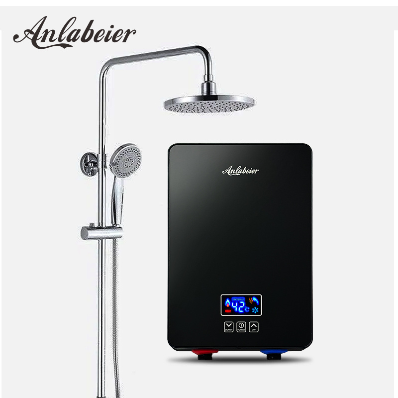 Full black color Multi point powerful stainless steel heater electricity saving water heater for bathtub