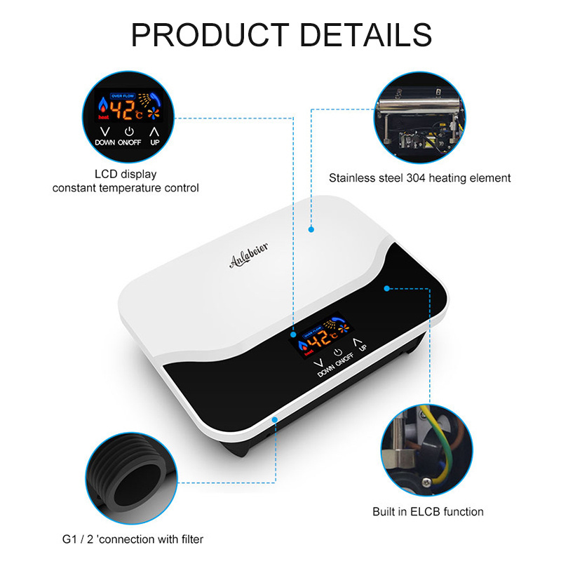 calentadores de agua elctricos portable electric geysers calentador de agua para ducharse 25-55 Degrees